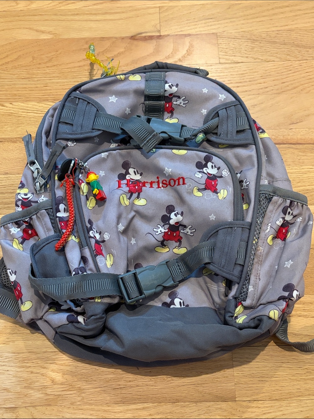Pottery Barn Kids Gray Mickey Mouse Backpack, Small